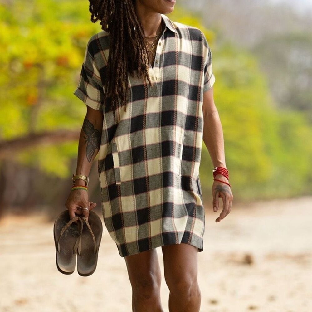 Toad & Co Hartland XS Short Sleeve Plaid Dress